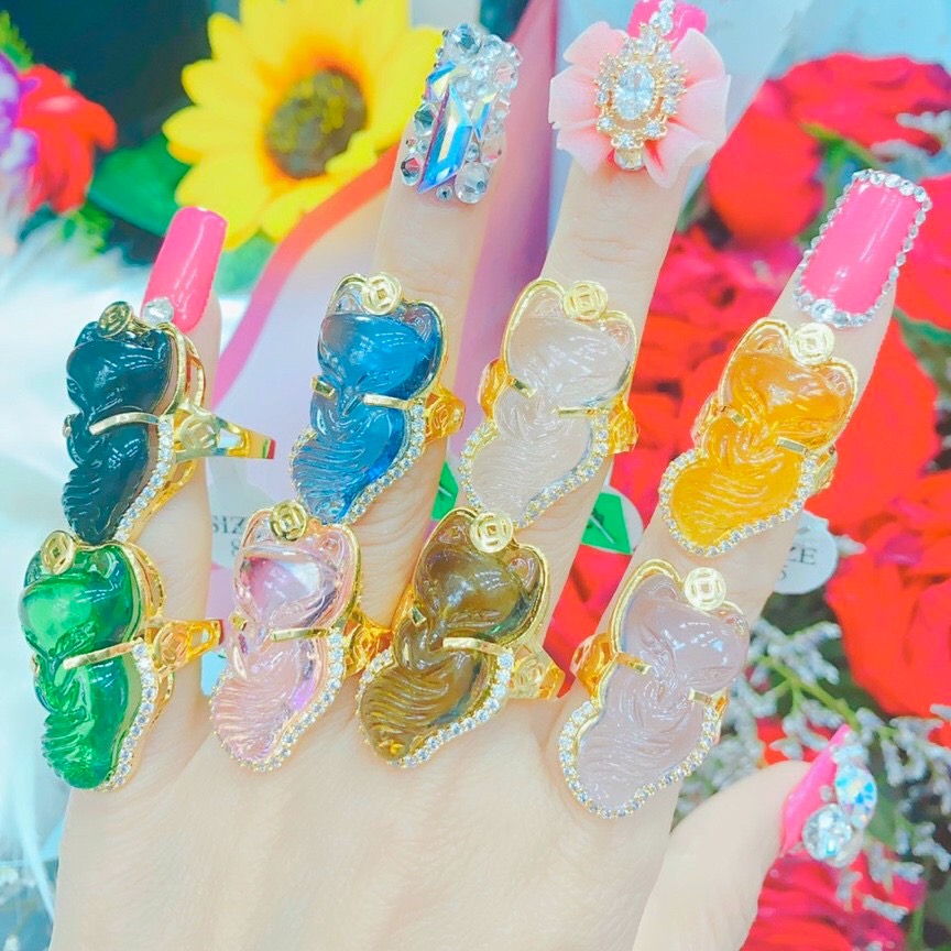 [ẢNH THẬT - NGOÀI ĐẸP HƠN HÌNH] Nhẫn Nữ Hồ Ly Đuôi Dài Đá Màu Phong Thủy Đem Lại May Mắn - Nhẫn Nữ Đẹp Thời Trang - HN7787 - QJ - Dùng Đeo Đi Tiệc Lên Hình Cực Sang