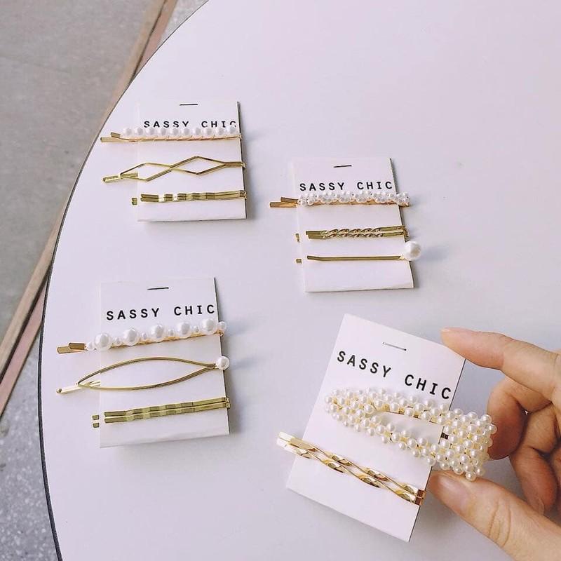 Kẹp tóc đính ngọc trai Hàn Quốc siêu xinh