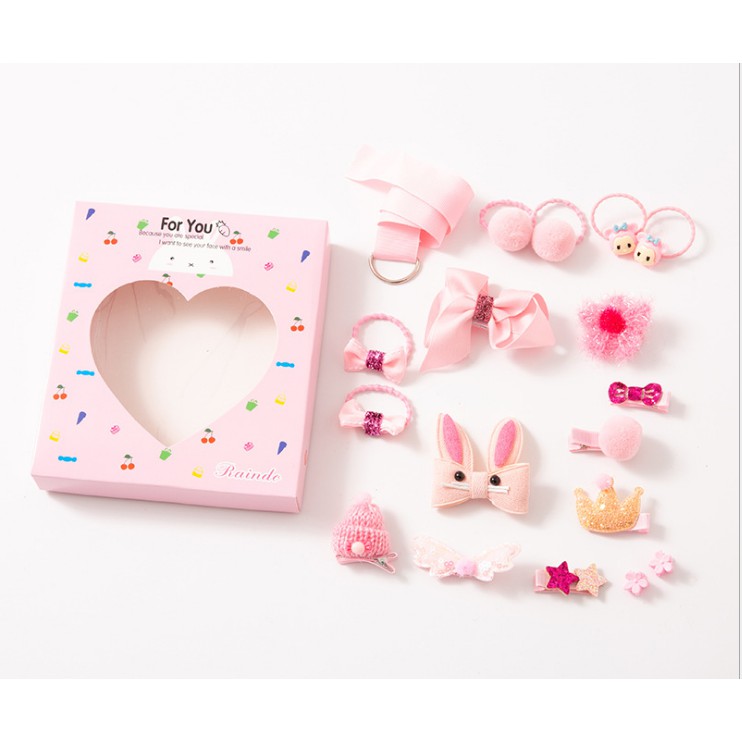 Set cặp tóc cho bé 18 chi tiết có hộp