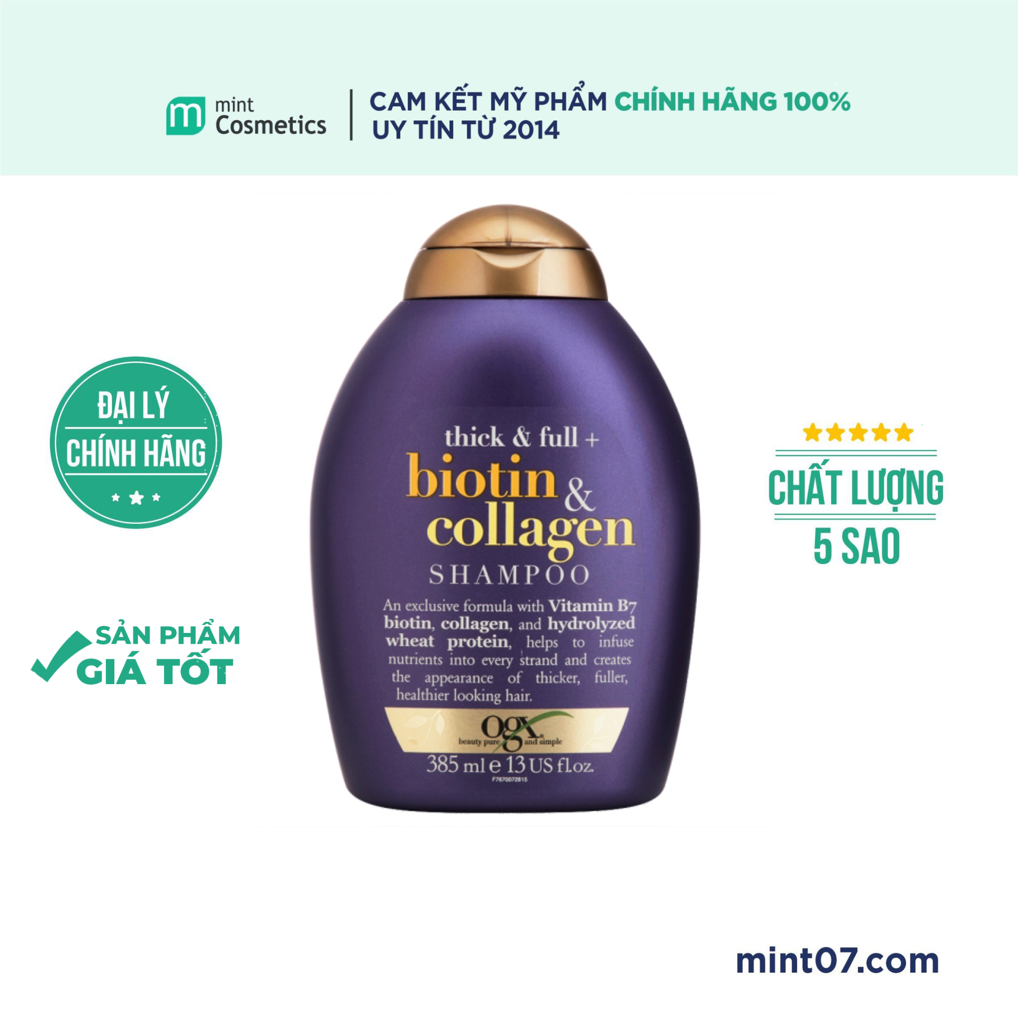 Dầu Gội OGX Biotin & Collagen Shampoo