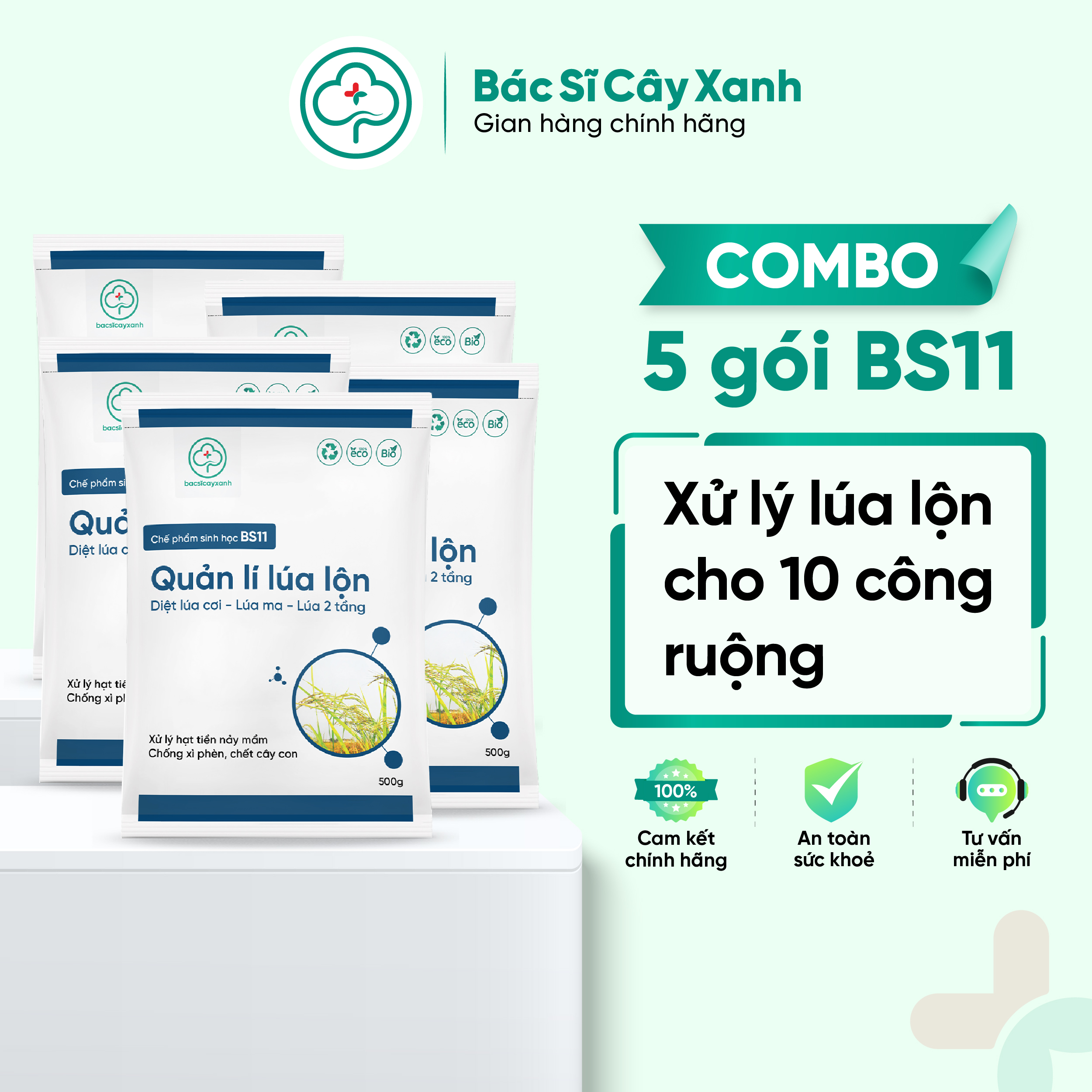Combo 5 gói xử xử lý lúa lộn, lúa cỏ