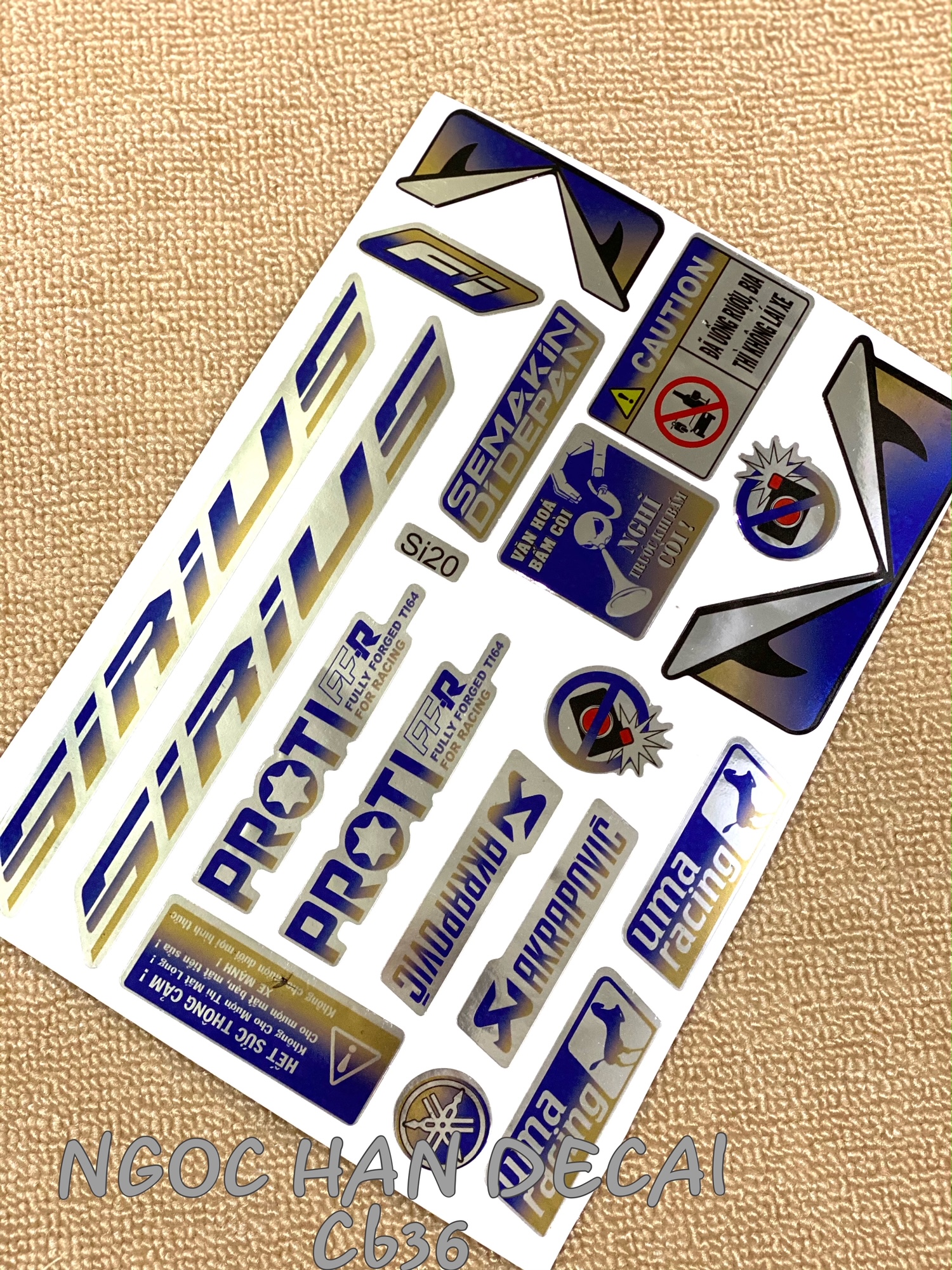 [HCM]Bộ tem Crom kèm mắt cho xe Sirius -- NGỌC HÂN DECAL