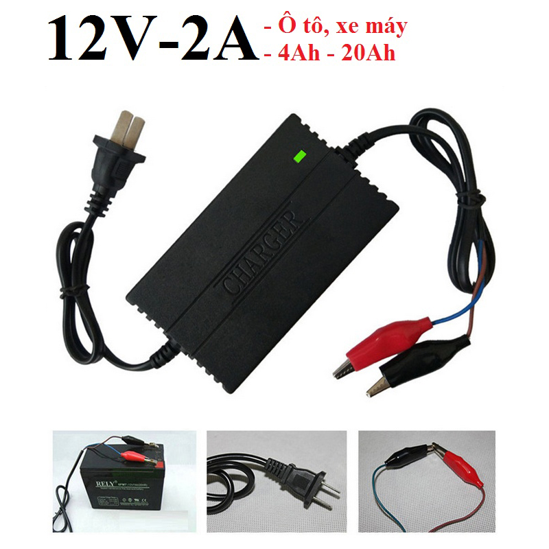 Máy sạc bình ắc quy 12v 2a từ 4-20ah sạc bình ắc quy xe máy sạc bình ắc quy 12V