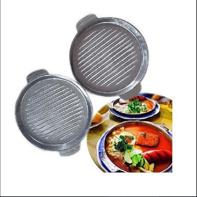 Combo bếp cồn và chảo gang nướng tiện dụng