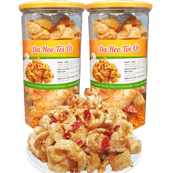 [TÙY CHỌN][COMBO 2 HŨ] DA HEO CHIÊN GIÒN TỎI ỚT ĐẶC BIỆT HIỆU SK FOOD