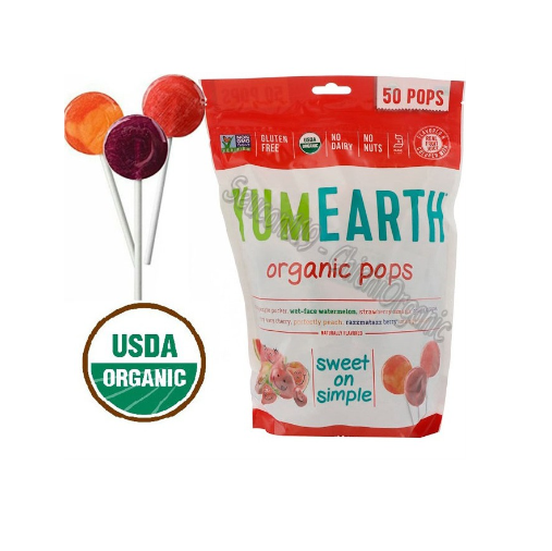 Combo 5 Kẹo mút hữu cơ Yumearth Organic Pops