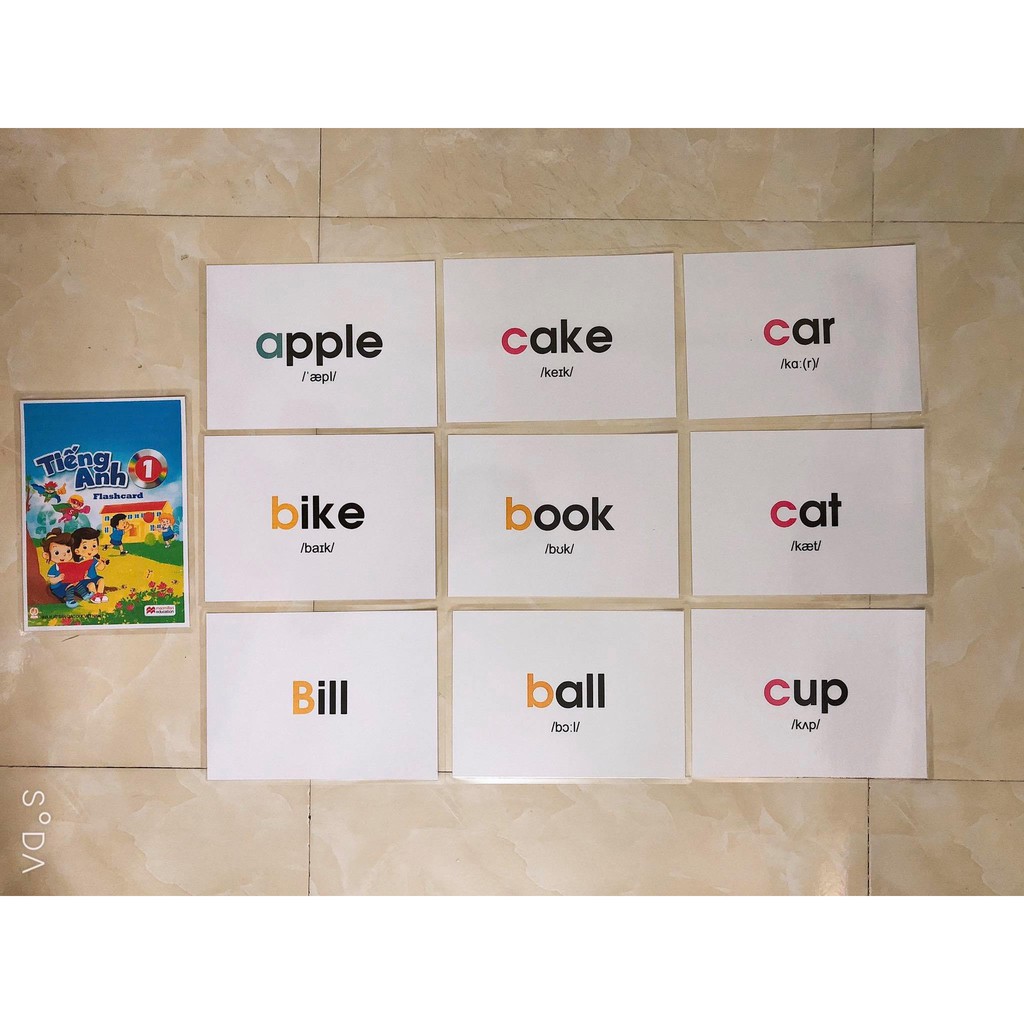 Bộ 81 Thẻ Flashcard Tiếng Anh lớp 1 - macmillan -ép plastics