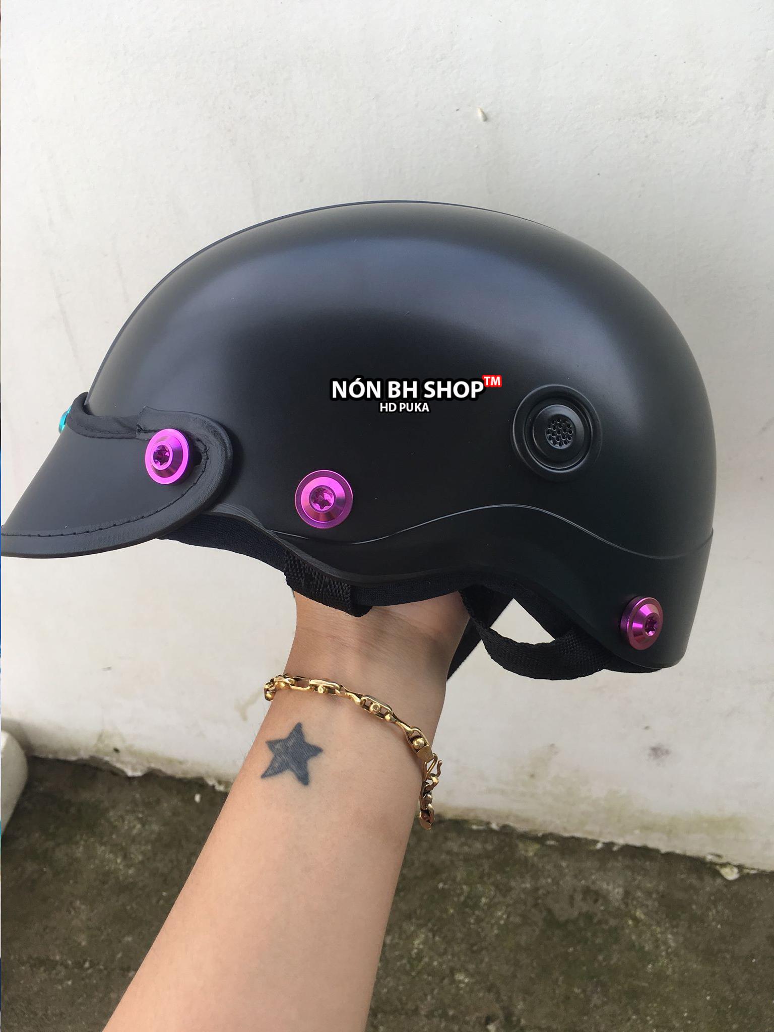 siêu phẩm nón sơn gắn 8 ốc titan gr5 ( sl 1 nón 8 ốc titan gr5 )