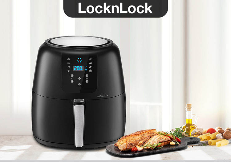 [HCM]Nồi Chiên Không Dầu Điện Tử Lock&Lock EJF296BLK (7.2 Lít)