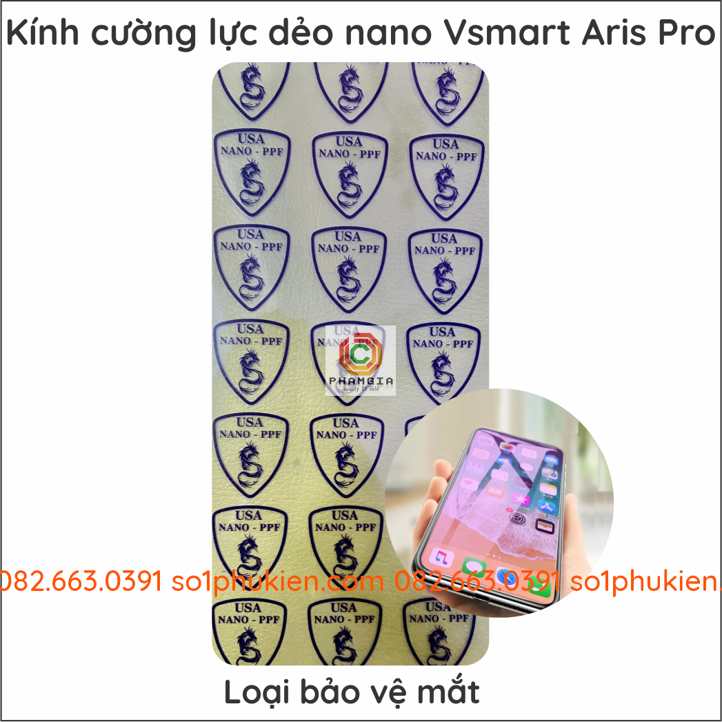 Dán cường lực dẻo nano Vsmart Aris Pro siêu bảo vệ