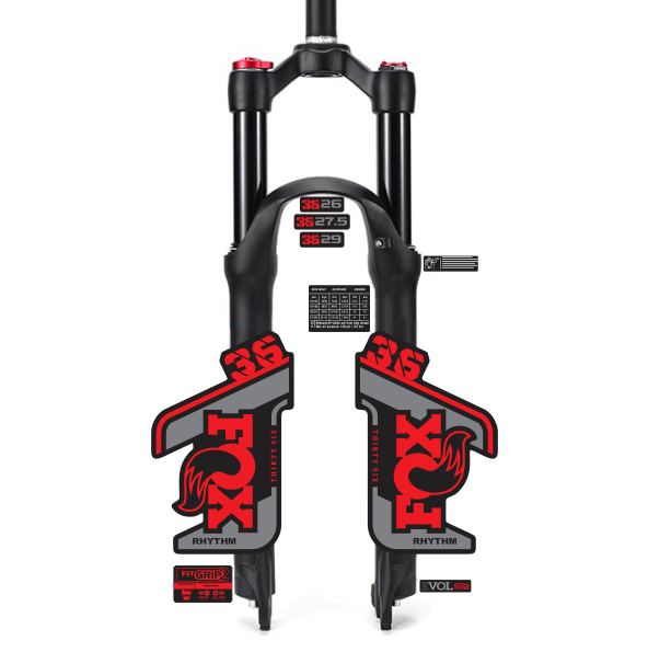 tem decal dán phuộc xe đạp địa hình Fox rhythm 36 2021 | cheetahdecals.com