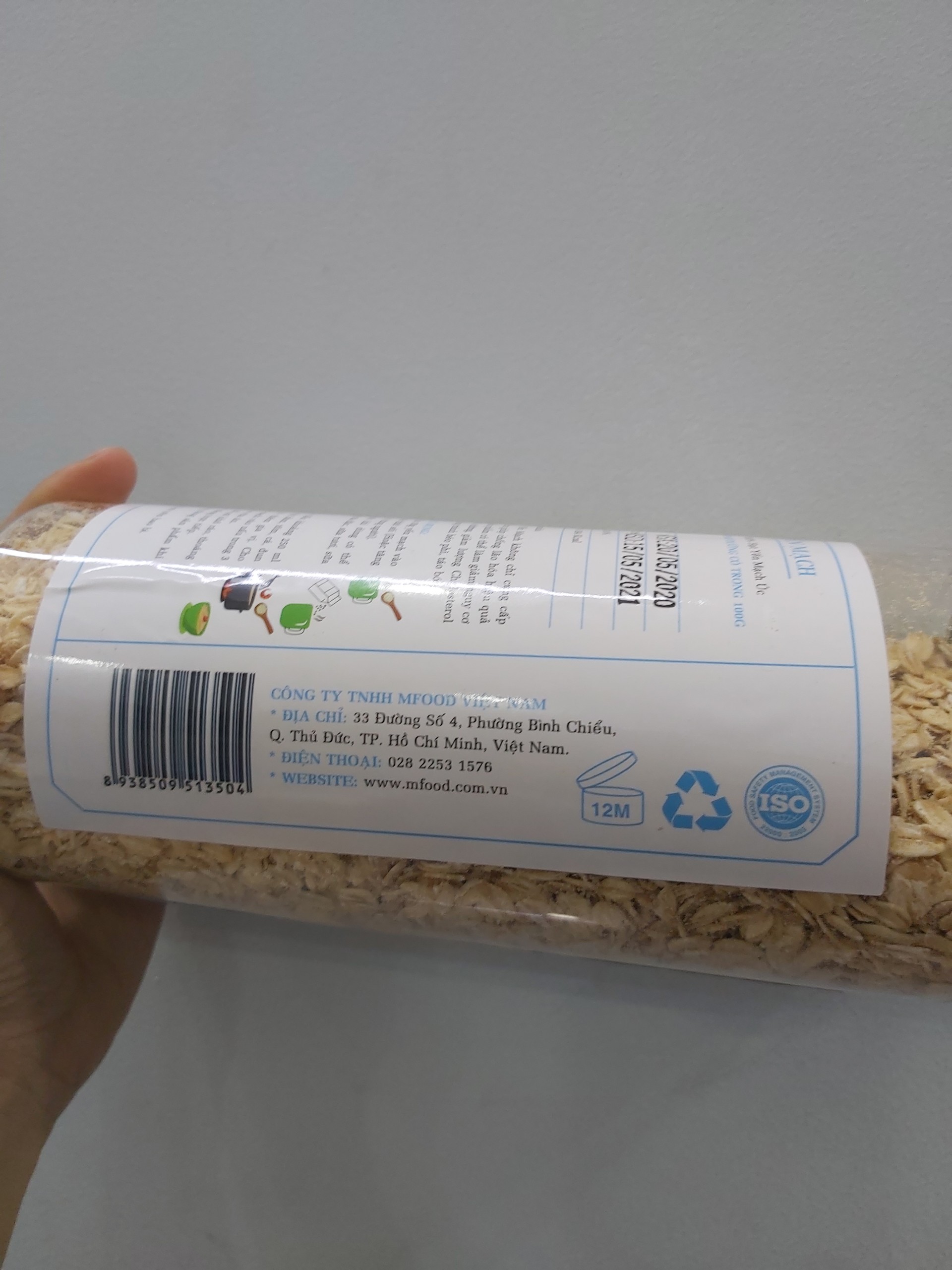 [HCM]Yến Mạch Úc MFOOD Hủ 450G ( Cán Mỏng Vở Đôi )