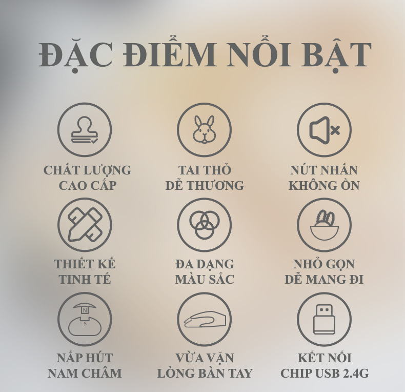 Chuột không dây tai thỏ MOFII M6