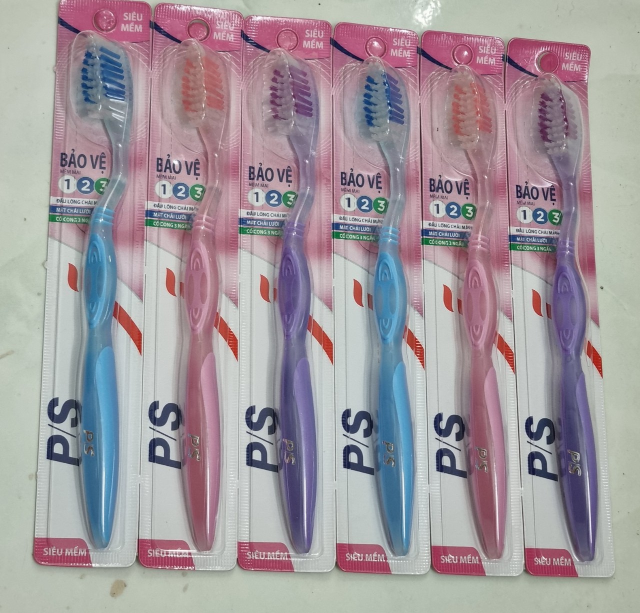 [HCM]Combo 3 bàn chải P/S 123 siêu mềm