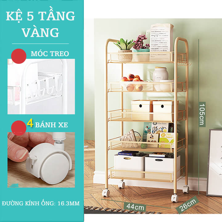 Kệ Để Đồ Đa Năng Có Bánh Xe K04