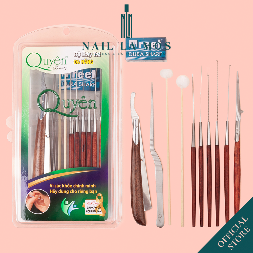 Bộ ráy tai Quyên đa năng chính hãng 10 món tiện lợi - Dụng cụ lấy ráy tai an toàn chất lượng, dễ sử dụng