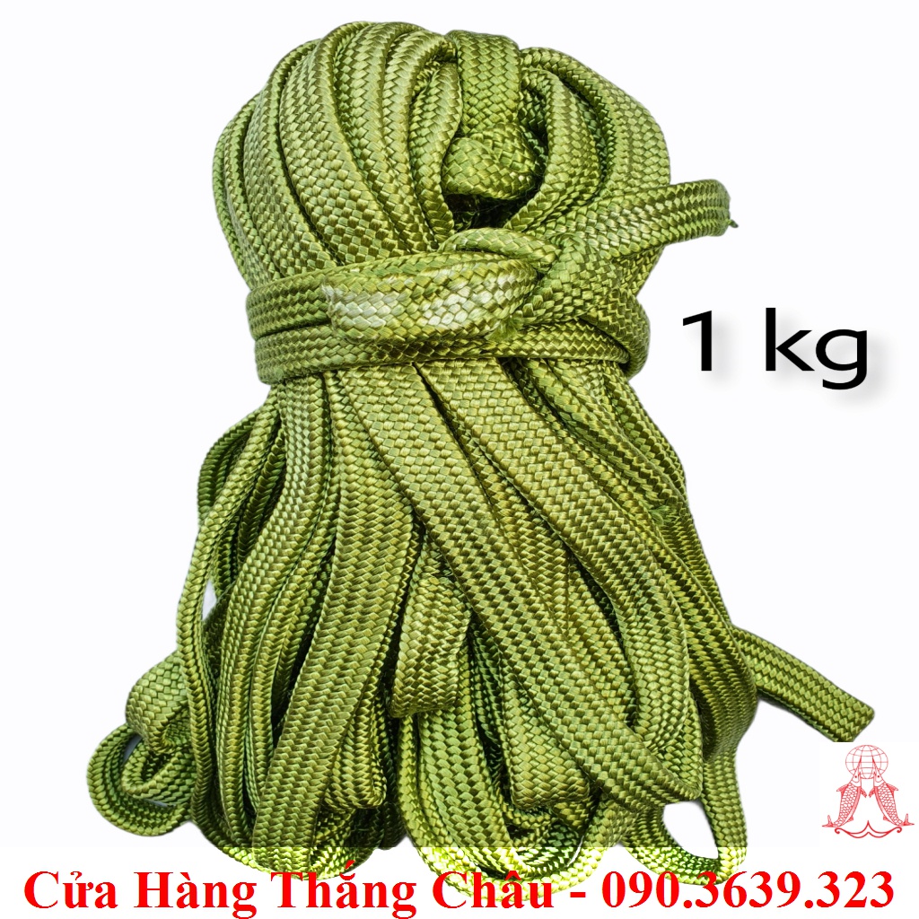 Dây Dù Cồ - Bản Dẹp - Dù Xanh lá, Dù Vàng (1kg - dài 20m)