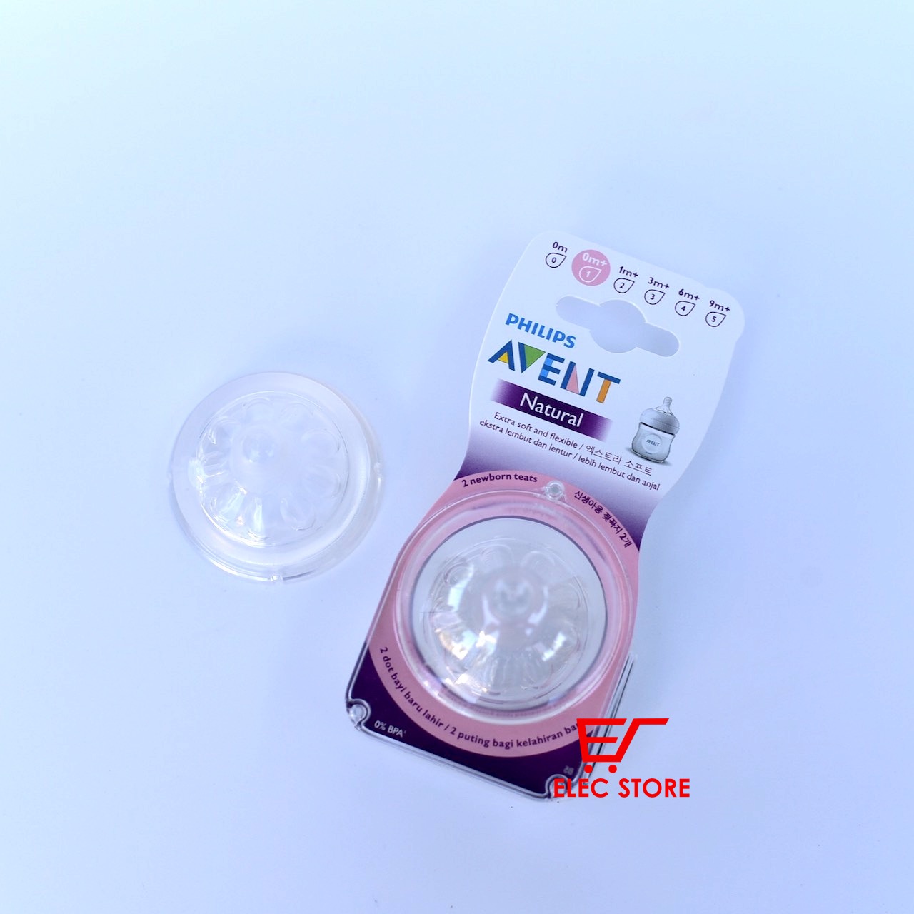 Núm ti thay bình sữa Philips AVENT Natural số 1 [cho bé 0-3 tháng]