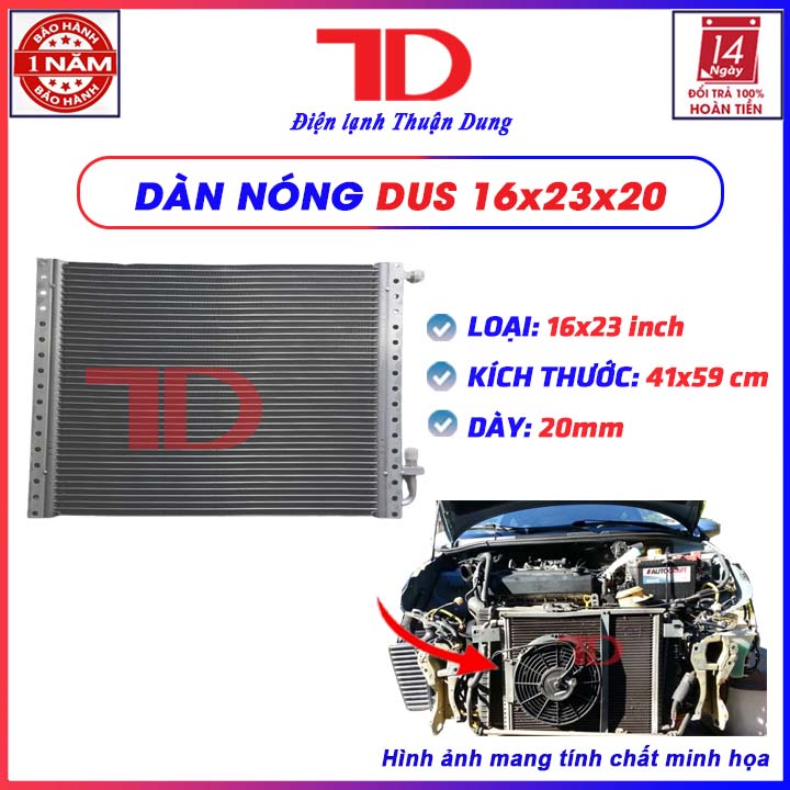 Dàn nóng DUS 16x23 inch 41x59cm dày 20mm - Điện Lạnh Thuận Dung