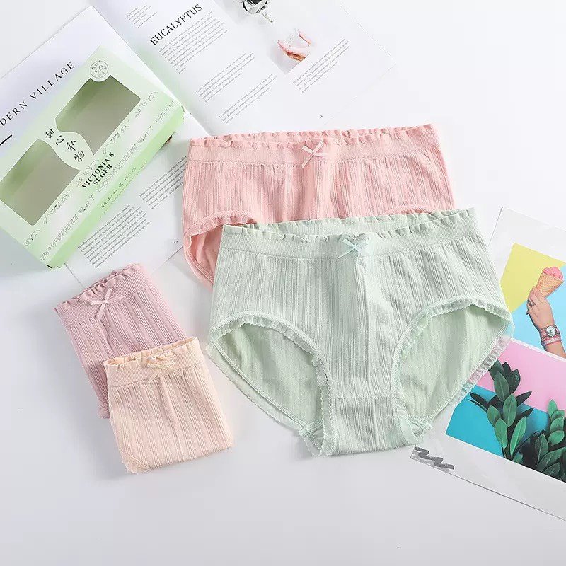 Set 10 chiếc quần lót kháng khuẩn nữ nhăn siêu mát