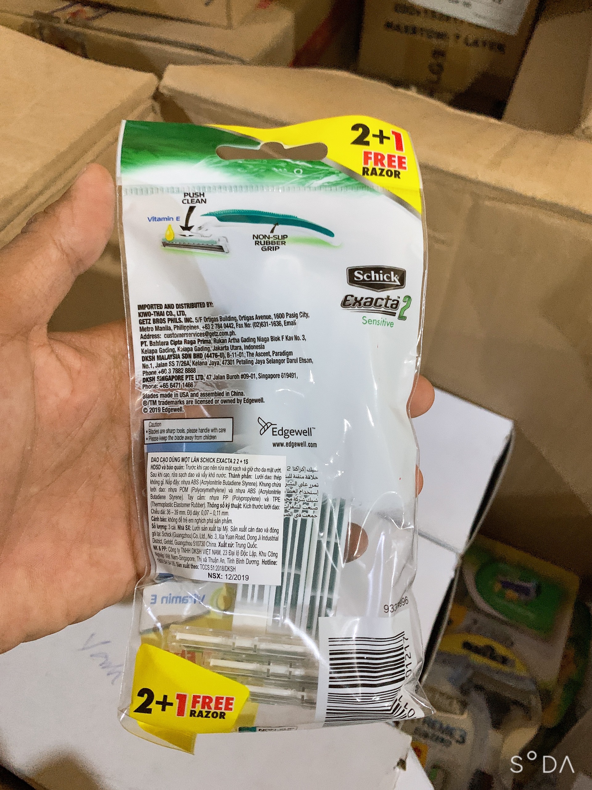 Combo 5 bịt Dao Cạo SCHICK EXACTA 2 ( 2+1S)    DKSH