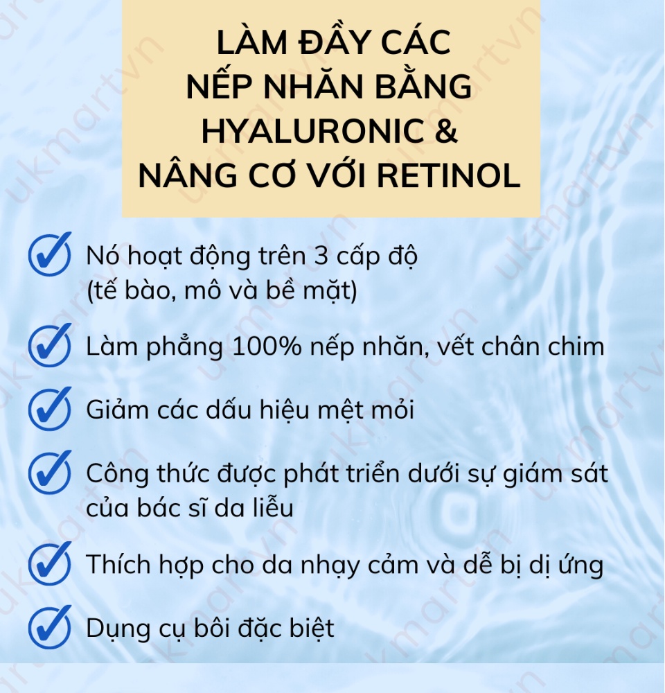 Lăn Mắt Eveline Bio Hyaluron 3x Retinol