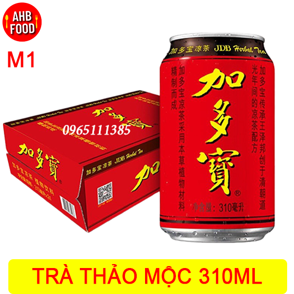 [1 Thùng 24 Lon] Trà Thảo Mộc Jia Dou Bao/ Nước Sâm Thảo Mộc Thanh Nhiệt