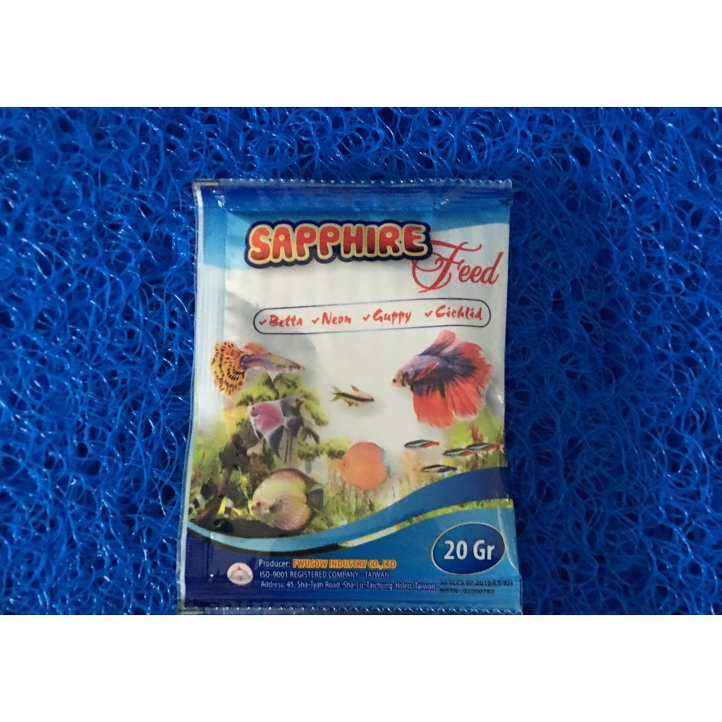 Thức ăn cao cấp Sapphire Feed cho cá cảnh Betta - Neon - Guppy - Lichlid
