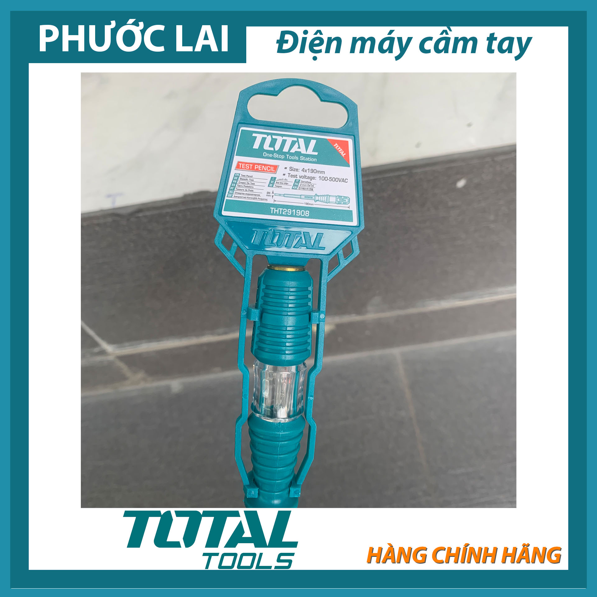 Bút thử điện 190mm Total THT291908