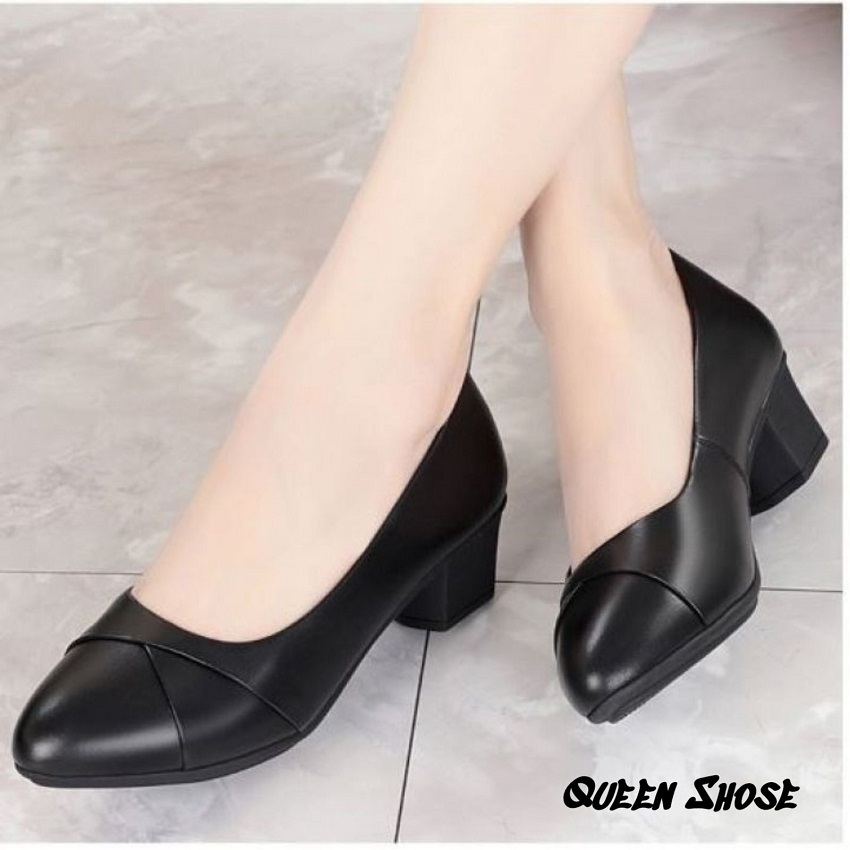 Giày búp bê nữ đế 3cm da lỳ cao cấp Hàng VNXK