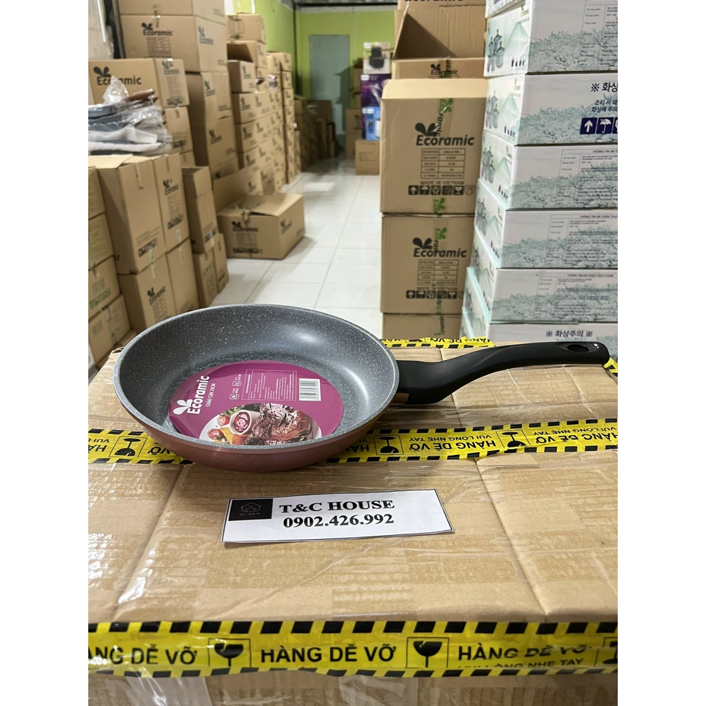 CHẢO CHỐNG DÍNH ECORAMIC KHÔNG TỪ 24CM 28CM 20X23CM