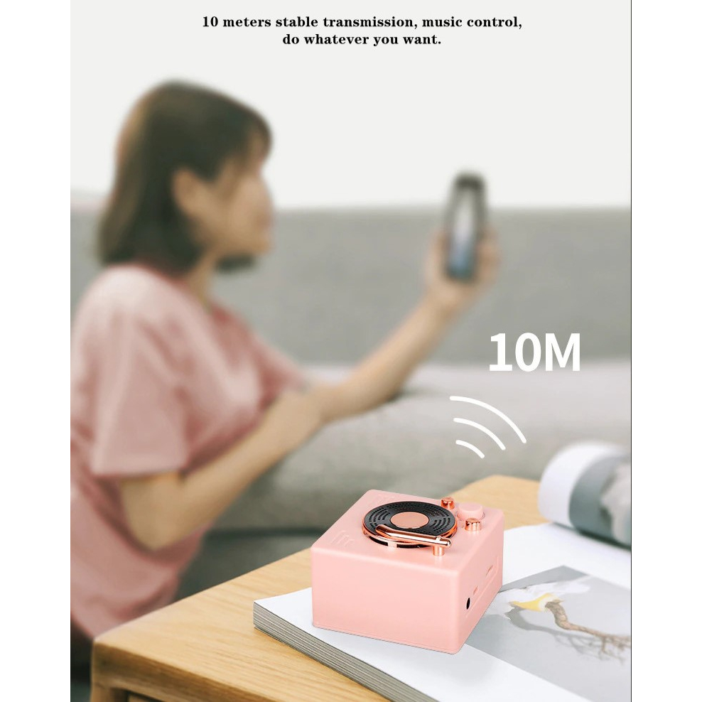 Loa Bluetooth Mini Phong Cách Retro LS400, Bluetooth 5.0, Hỗ Trợ Thẻ Nhớ