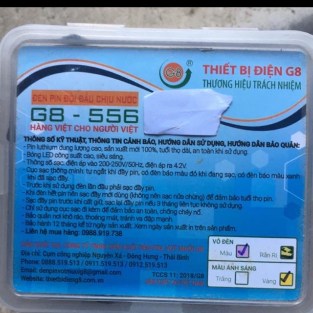 Đèn pin đội đầu g8-556
