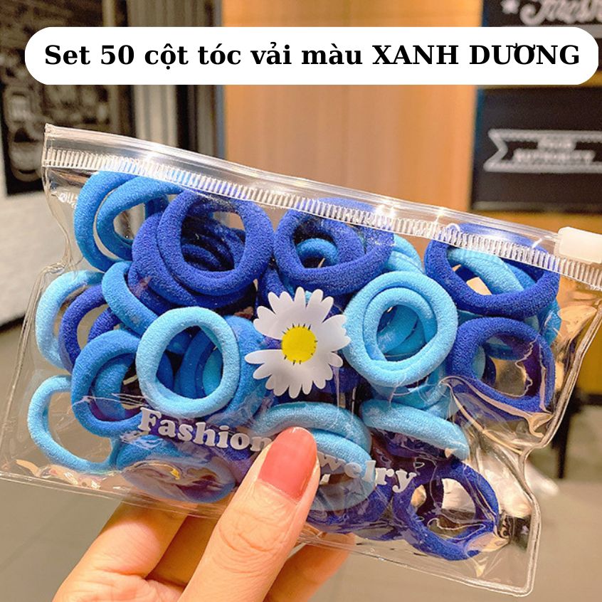 Set 100 dây cột tóc nữ đẹp dễ thương ( có túi Zip) CT01