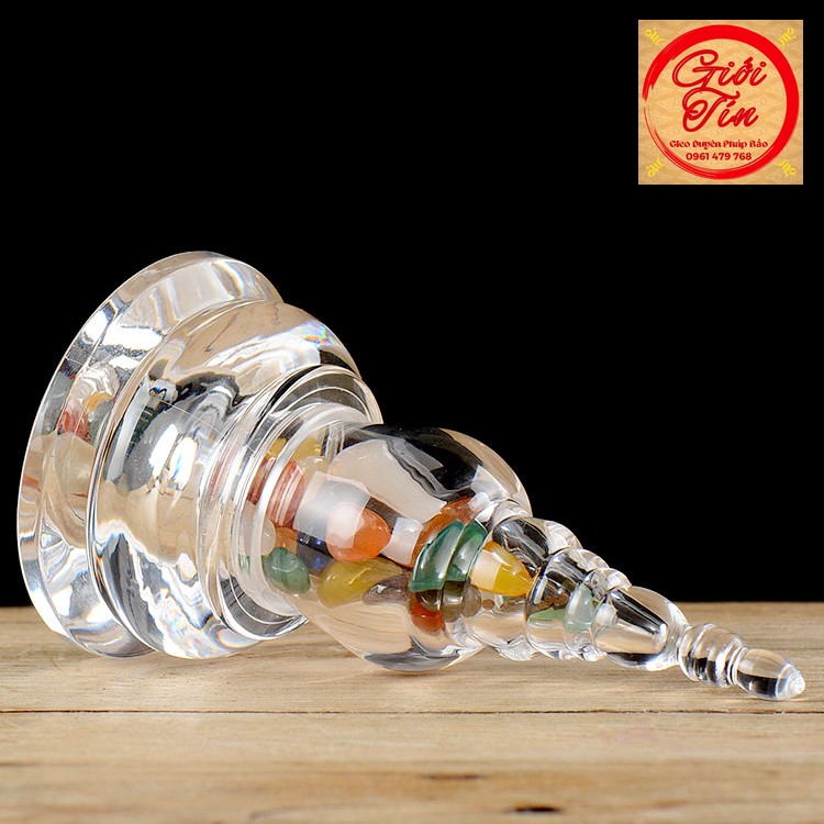 Tháp Xá Lợi Trong Suốt Giới Tín Pháp Bảo