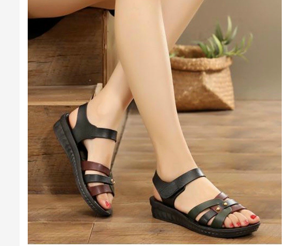DÉP SANDAL QUAI ĐAN CAO SU DẺO NỮ ĐẾ 3CM