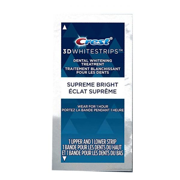 HCMMiếng dán trắng răng Crest 3D White loại Supreme Flexfit  Bright  - Mỹ