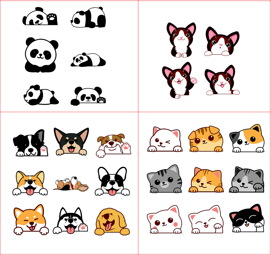 STICKER 2 hình dán trang trí  (kích thước (5x8)cm và (7x8)cm- THUTHAODECOR