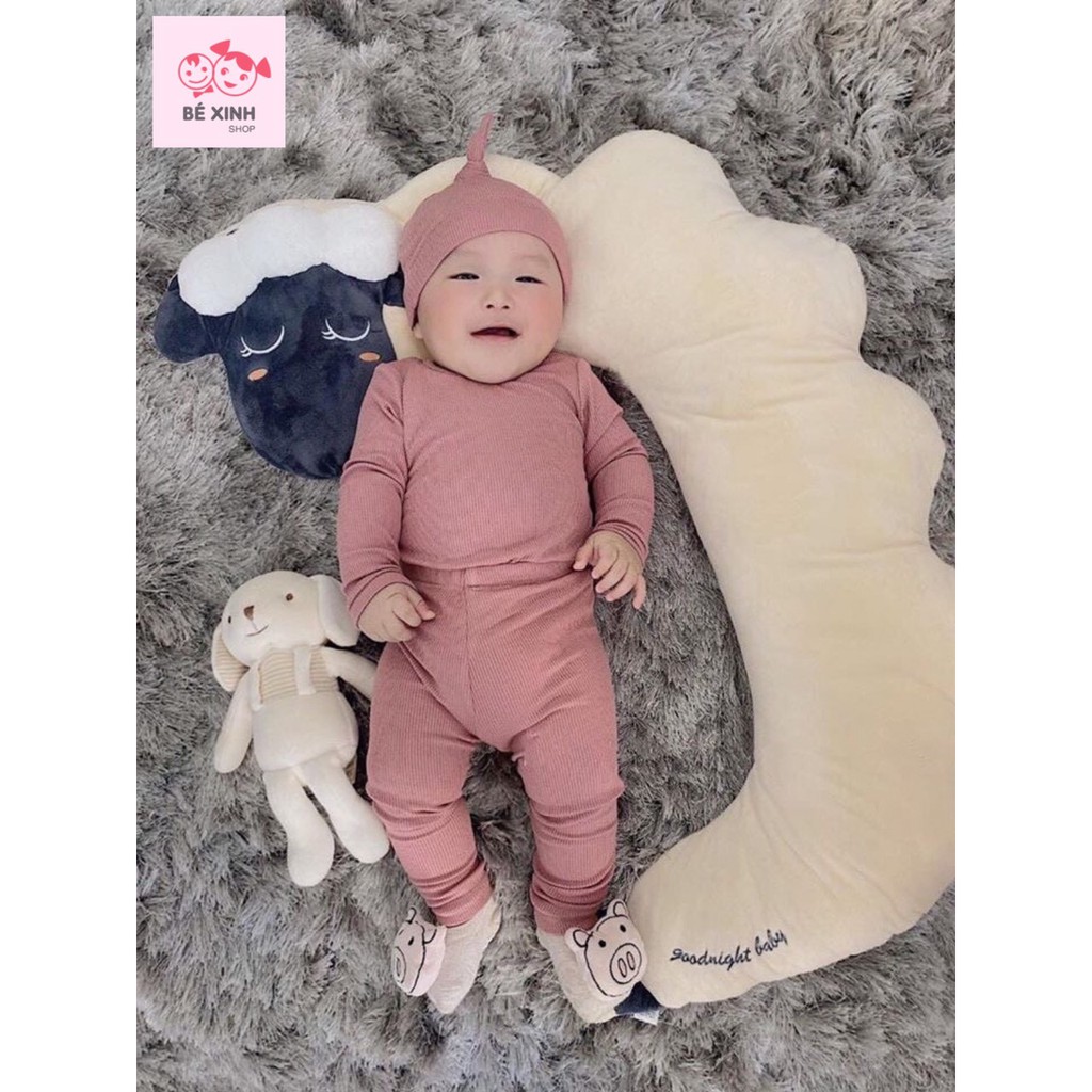 [FREESHIP] Bộ Thun Gân Dài Tay Bé Trai Gái Minky Mom Tặng Nón Củ Tỏi BX25 Chất Len Tăm Vải Ôm Thun Con Giãn Và Giữ Nhiệt Cực Tốt - Bé Xinh Shop