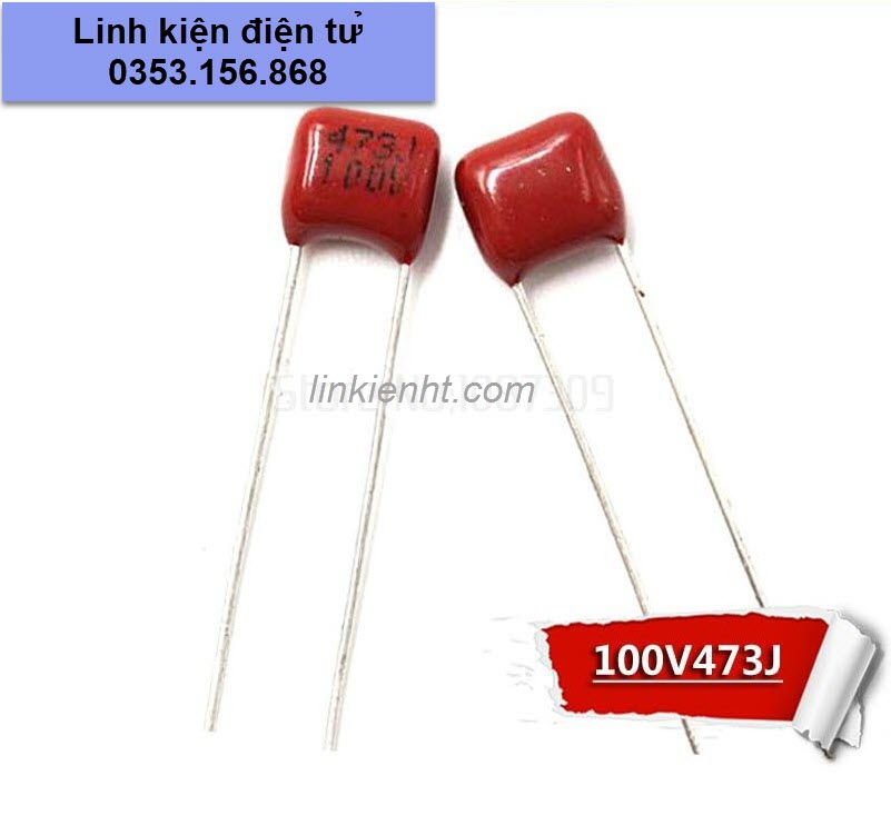 Linh kiện 15 con tụ đỏ cbb 473j 100v 0.047uf 47nf 473 100v
