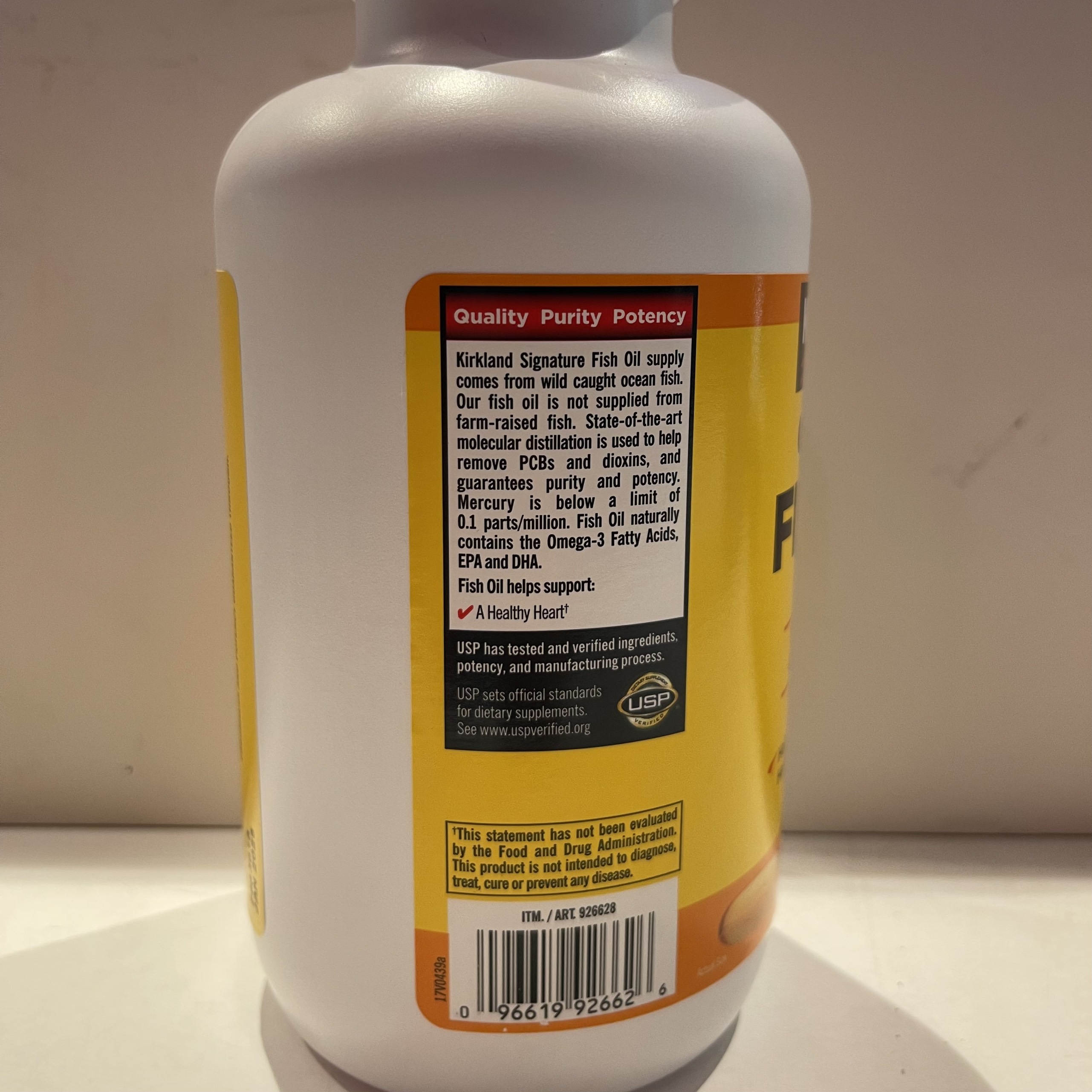 FISH OIL Omega 3 - Kirkland - 400 softgels