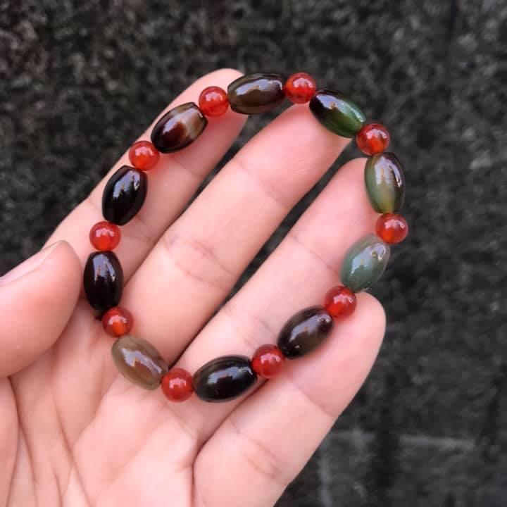 VÒNG TAY LU THỐNG MÃ NÃO TỨ QUÝ 8LY