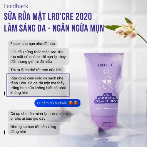 [HCM]Sữa rửa mặt nữ lrocre mâu mới 2020- DMPTD2