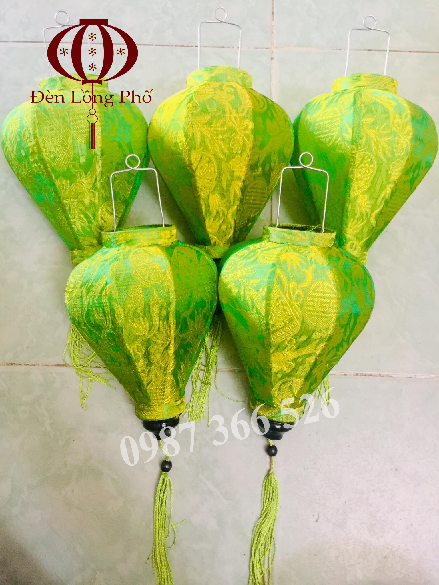 Combo 10 đèn lồng Hội An 20 cm đủ màu