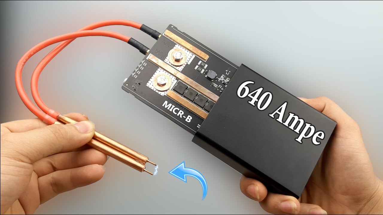 Máy hàn cell 18650 dùng PIN hàn tặng 1 cuốn kẽm hàn