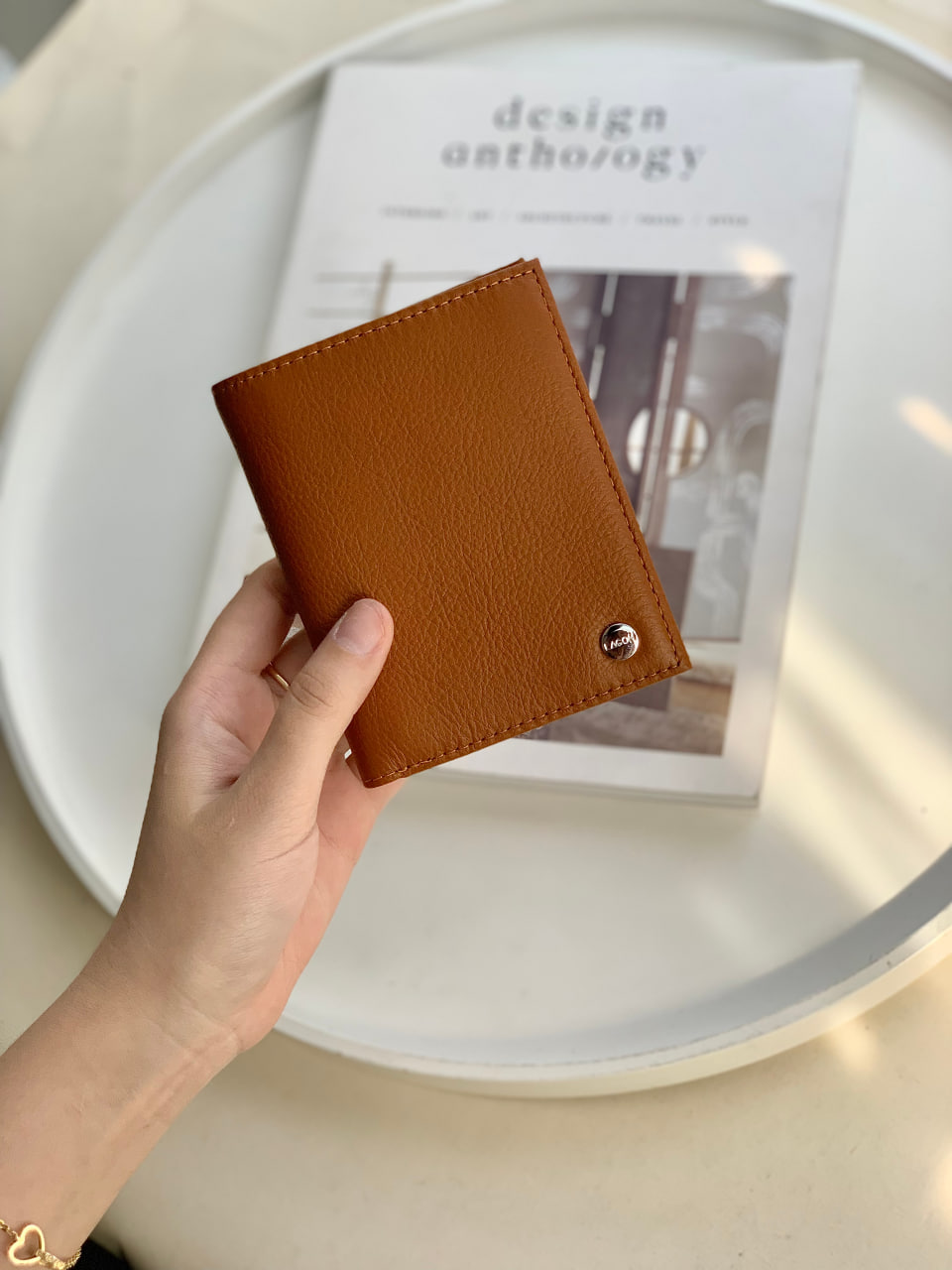 Ví nam LAGOM Da thật - Tidy Wallet Dáng đứng