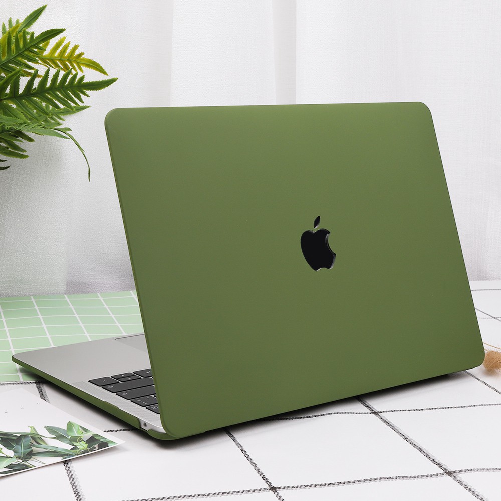 Combo Case ,Ốp + Phủ Phím Macbook Xanh Rêu ( Tặng Nút Chống Bụi )