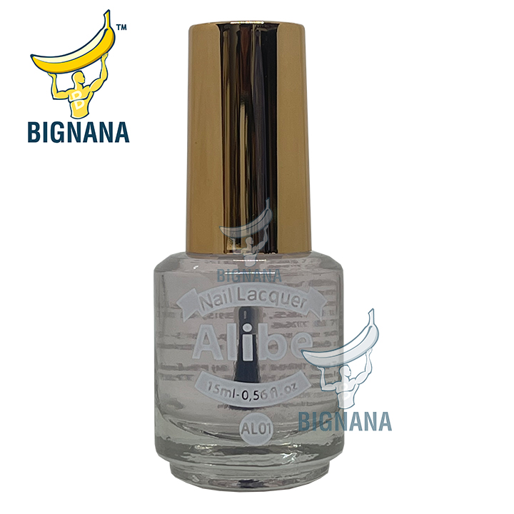 Mẫu Mới Sơn Bóng Bảo Vệ Màu Sơn Móng Tay Alibe Nắp Vàng - 15ml, Sơn Bóng Trong Suốt, Nhanh Khô