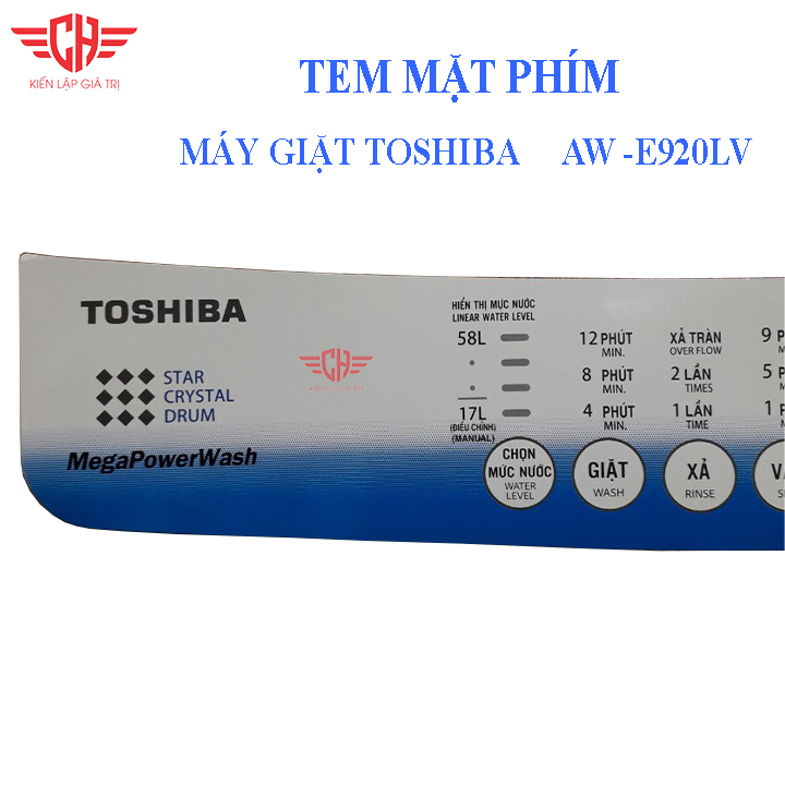 Tem phím máy giặt Toshiba E920LV