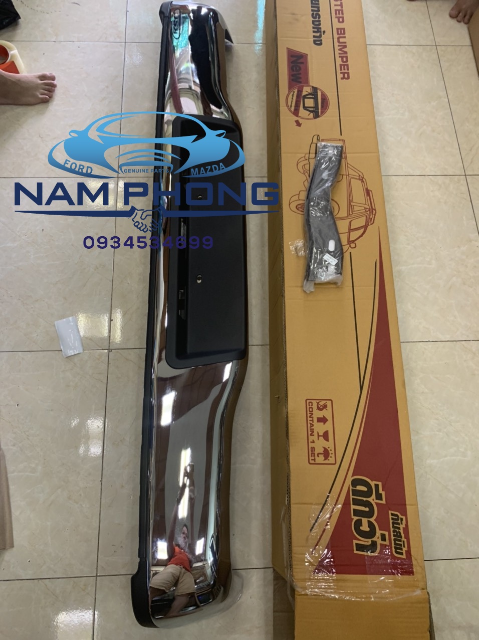 Ba đờ xốc sau toyota hilux 12-15-cản sau inox hilux-hh29458